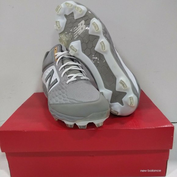 NWT NEW BALANCE 3000v4 GRAY/WHITE BASEBALL CLEATS/SHOES 16 2E (EXTRA‎ WIDE) main image 4